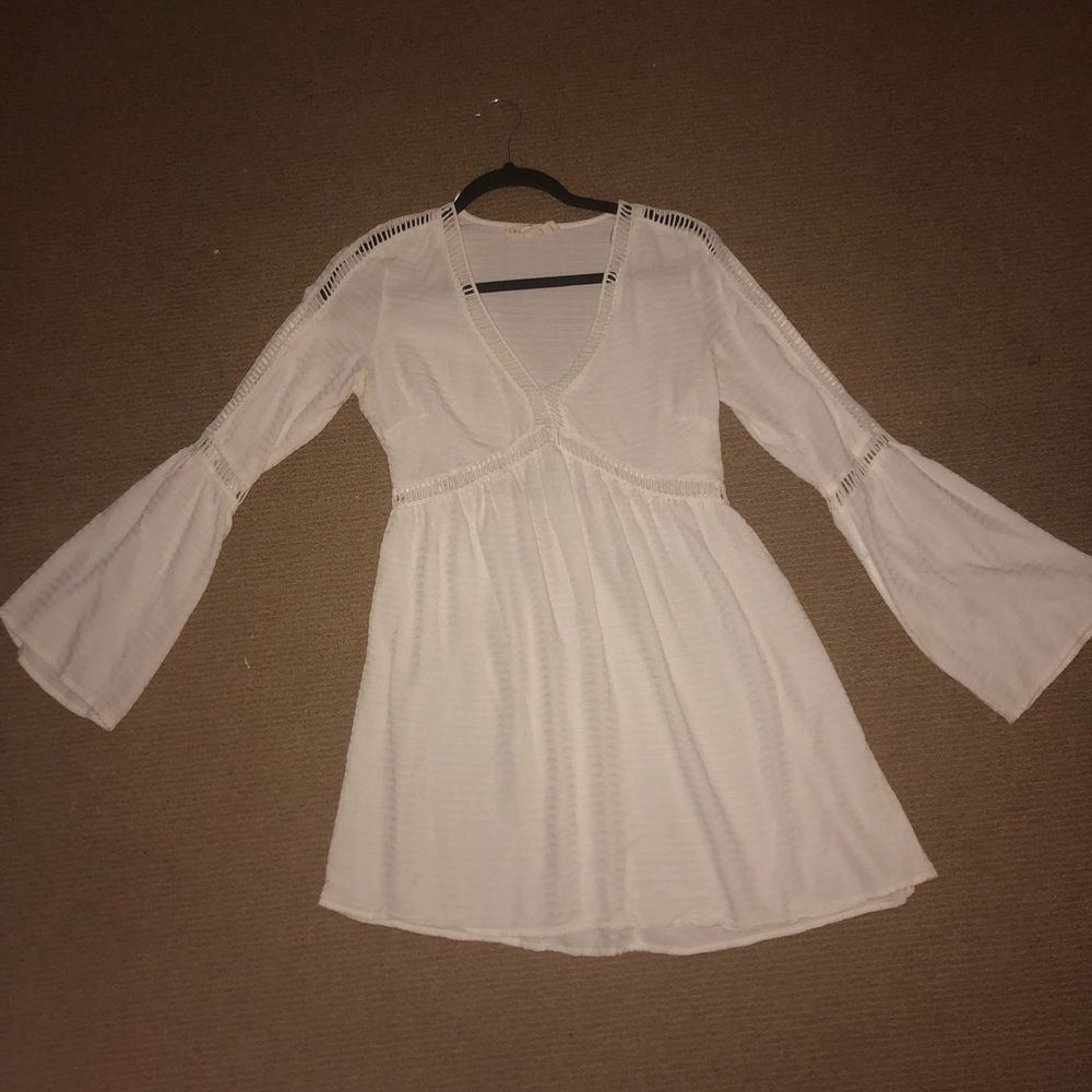 White Boho Flare Dress